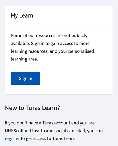TURAS Sign In
